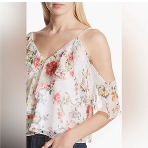 ALICE + OLIVIA - NWT! Pauline Floral Asymmetrical Silk Tank‎